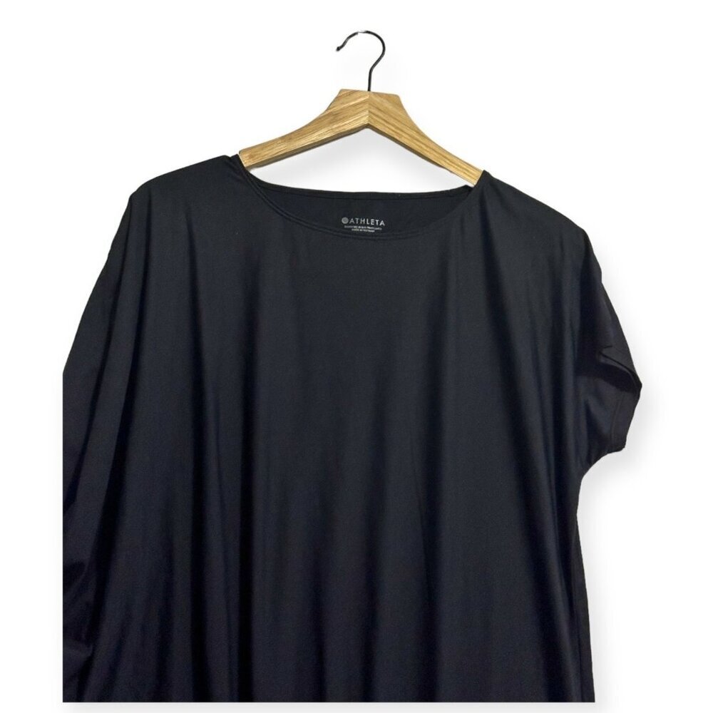 Athleta Sunlover Hilo Asymmetric Dress, Black, Size XXS - Picture 6 of 12